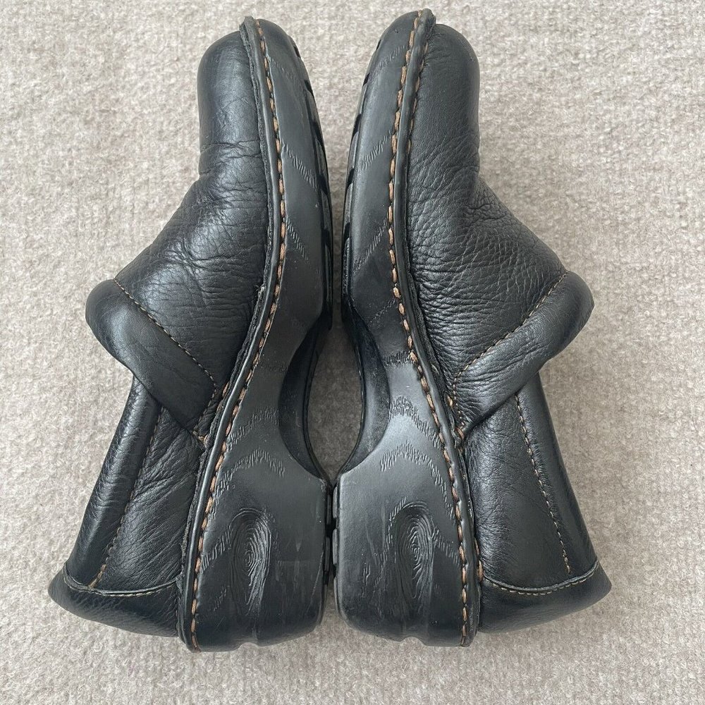 Boc Clogs Womens Size 7.5 Black Leather Casual Comfort Work Born Concept Shoes - Picture 9 of 14